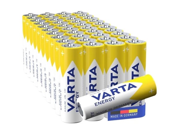 Varta Energy AA Postalbox 40 alkaliske manganbatterier 1,5 V – 40 stk (4106229391) Varta Energy AA Postalbox 40 alkaliske manganbatterier 1,5 V – 40 stk (4106229391)