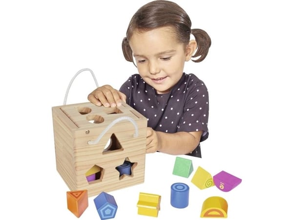 Eichhorn Shape Sorting Cube, 1 år, Flerfarget
