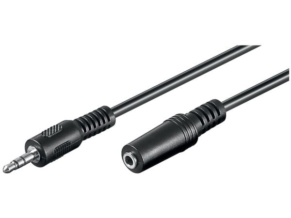Goobay 50432, 3.5mm, Hankjønn, 3.5mm, Hunkjønn, 3 m, Sort