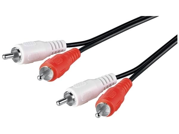 Goobay 50030, 2 x RCA, Hankjønn, 2 x RCA, Hankjønn, 5 m, Sort