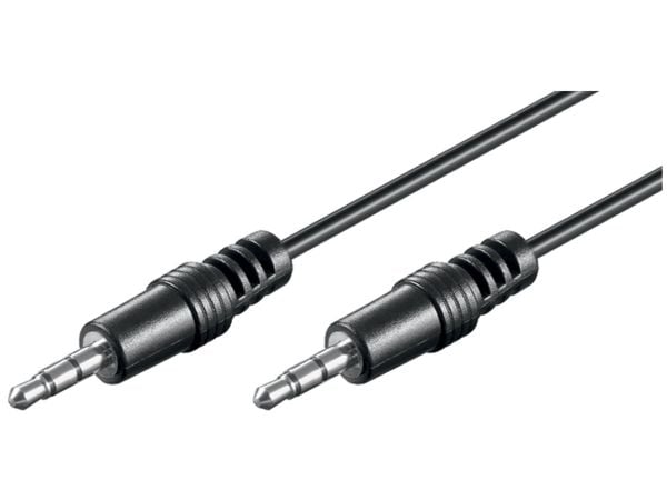 Goobay AVK 119-250 Q 2,5 m, 3,5 mm, Manlig kontakt, Manlig kontakt, 2,5 m, Svart