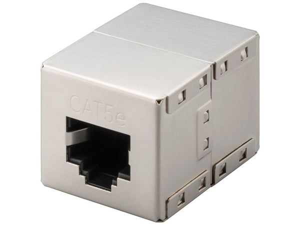 Goobay 15027, Flat, Sølv, RJ45, RJ45, Hunkjønn, Hunkjønn