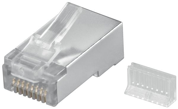 Goobay 68079, RJ45, Sølv, Hankjønn, Rett, Plast, Cat5