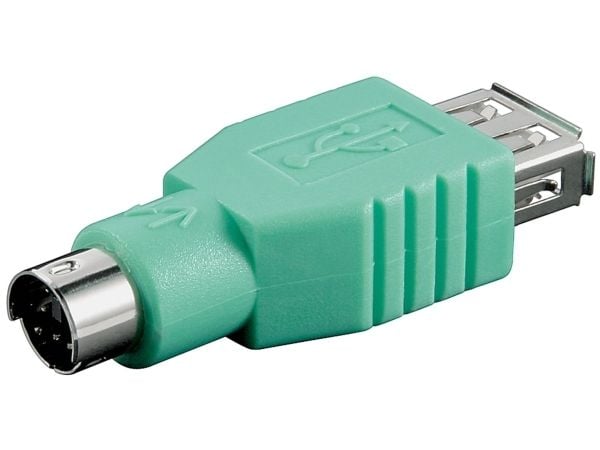 Goobay 68919, USB Type-A, PS/2, Grønn