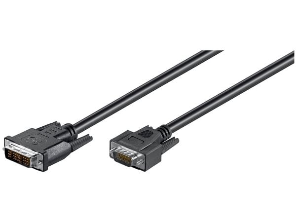 Goobay 50990, 2 m, DVI-I, VGA (D-Sub), Hankjønn, Hankjønn, Rett