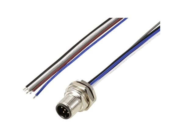 TRU COMPONENTS TC-12833192 Anturi/toimilaitteen uppoasennusliitin M12 Nastanumero (RJ): 5 0,5 m 1 kpl 1 kpl