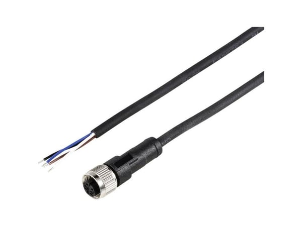 TRU COMPONENTS TC-12833120 Anturin / toimilaitteen liitäntäkaapeli M12 Napaluku (RJ): 4 Kytkentä, suora 5 m 1 kpl 1 kpl
