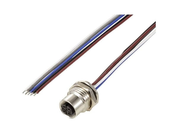 TRU COMPONENTS TC-12833068 Anturin/toimilaitteen uppoasennusholkki M12 Napaluku (RJ): 5 0,5 m 1 kpl 1 kpl