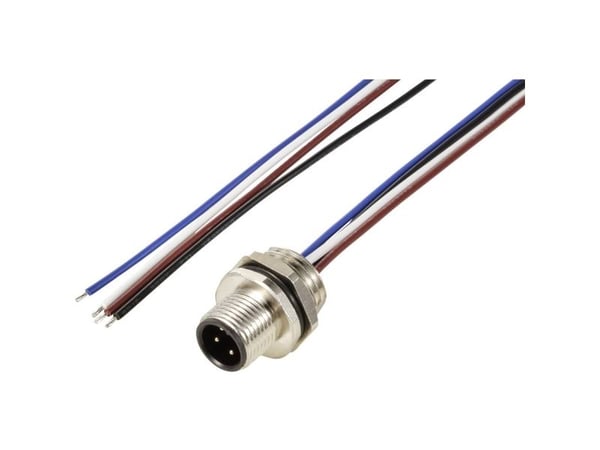 TRU COMPONENTS TC-12833040 Anturi/toimilaitteen uppoasennusliitin M12 Nastojen lukumäärä (RJ): 4 0,5 m 1 kpl 1 kpl