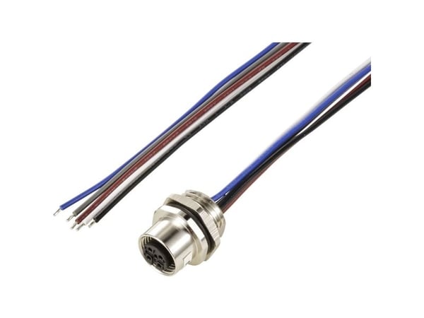 TRU COMPONENTS TC-12833044 Anturin/toimilaitteen uppoasennusholkki M12 Napaluku (RJ): 5 0,5 m 1 kpl 1 kpl