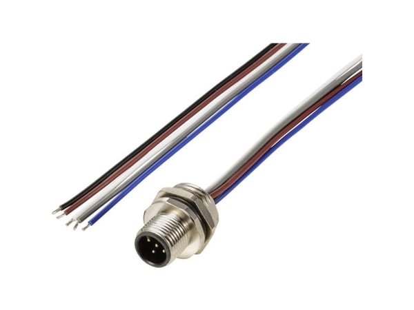 TRU COMPONENTS TC-12833036 Anturi/toimilaitteen uppoasennusliitin M12 Nastanumero (RJ): 5 0,5 m 1 kpl 1 kpl