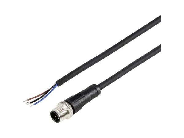 TRU COMPONENTS TC-12833024 Anturin / toimilaitteen liitäntäkaapeli M12 Napaluku (RJ): 4 Pistoke, suora 5 m 1 kpl 1 kpl