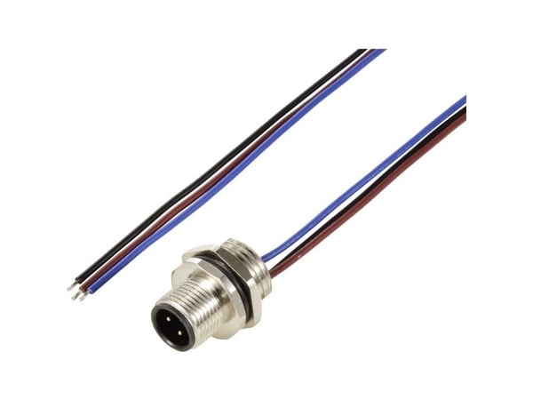 TRU COMPONENTS TC-12833204 Anturi/toimilaitteen uppoasennusliitin M12 Nastojen lukumäärä (RJ): 3 0,5 m 1 kpl 1 kpl