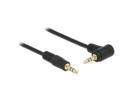 Delock - Lydkabel - mini-phone stereo 3.5 mm hann til mini-phone stereo 3.5 mm hann - 1 m - svart - vinkelkontakt