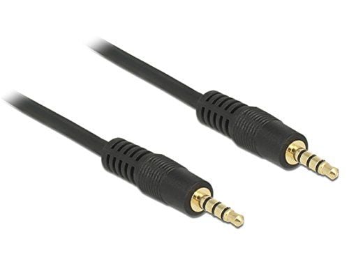 DeLOCK 83435, 3.5mm, Uros, 3.5mm, Uros, 1 m, Musta