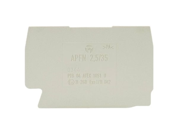 Päätylevy Apfn 2.5/35 harmaa -