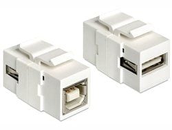 Delock - Modulär insats (koppling) - USB typ B, USB Type A