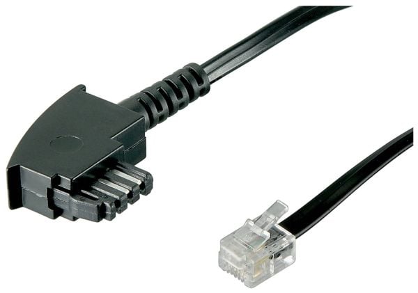 Goobay 68535, 3 m, TAE-F, RJ11, Sort, Hankjønn, Hankjønn