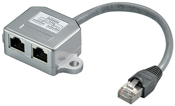 Goobay 68909, 0,15 m, Cat5, F/FTP (FFTP), RJ-45, 2 x RJ-45, Grå