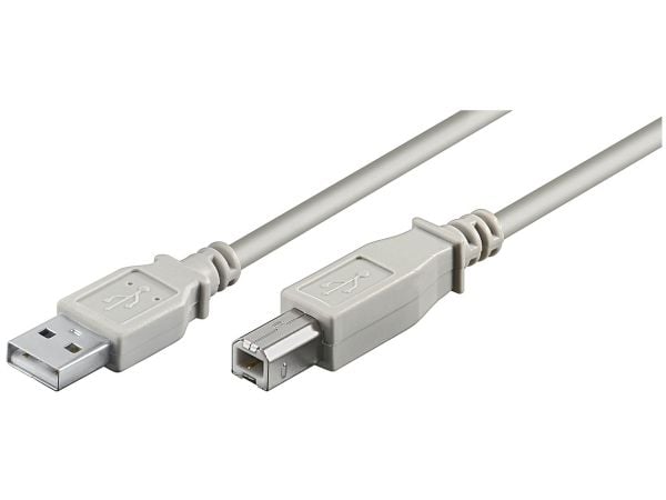 Goobay 50953, 1,8 m, USB A, USB B, USB 2.0, 0,48 Gbit/sek, grå