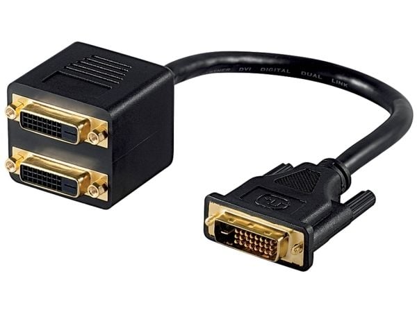Goobay MMK ADAP 24+1 DVI-D > 2x DVI-D, DVI-D, 2 x DVI, uros, naaras, musta
