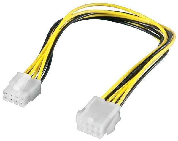 Goobay 51361, EPS 8-pin, EPS 8-pin, 0,28 m, Hankjønn, Hunkjønn, Rett