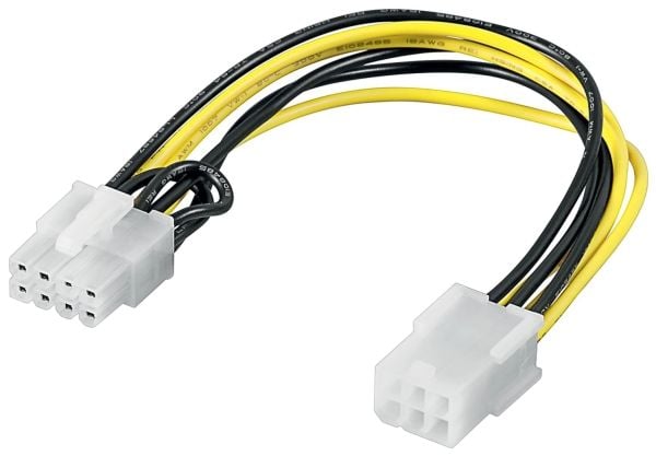 Goobay 93635, 0,2 m, PCI-E (6-pin), PCI-E (8-pin), Hunkjønn, Hankjønn, Rett