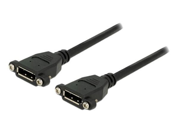 Delock - Kjønnveksler for DisplayPort - DisplayPort (hunn) til DisplayPort (hunn) - 25 cm - svart