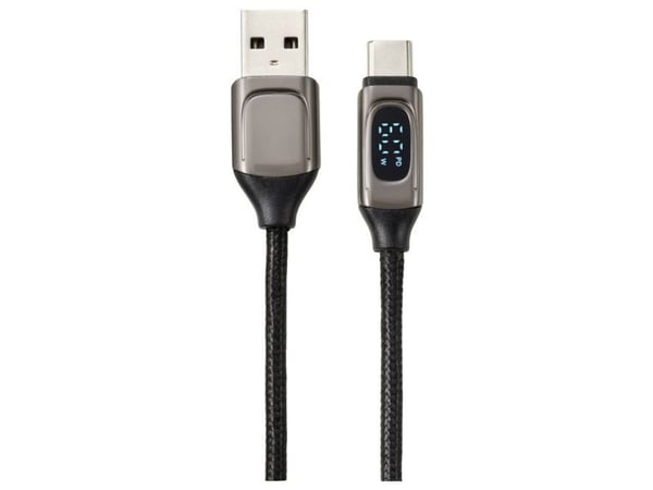 Renkforce RF-6249500, 0,5 m, USB A, USB C, USB 2.0, 0,48 Gbit/s, Svart, Metallisk