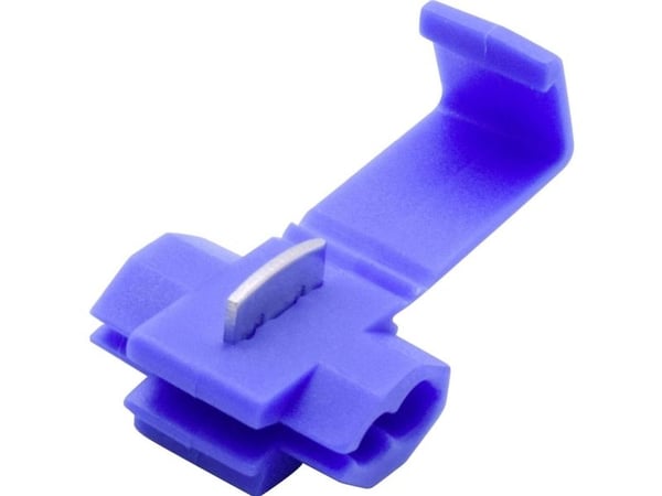 TRU COMPONENTS T1904C037 Forgreningsstik fleksibel: 0,75-2,50 mm² stift: 0,75-2,50 mm² Poltal: 2 10 stk Blå