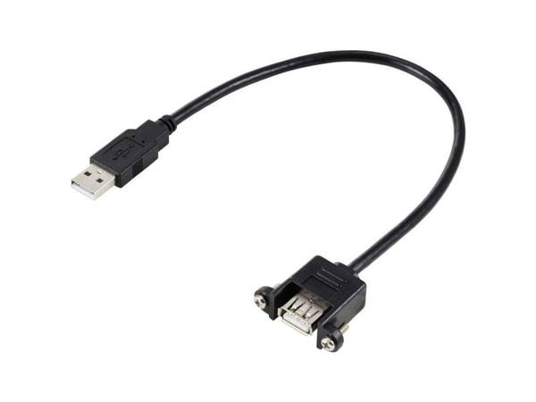 Renkforce RF-5720402, 0,25 m, USB A, USB A, USB 2.0, 0,48 Gbit/sek., Sort