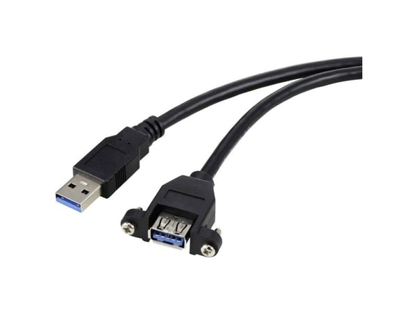 Renkforce RF-5720388, 1 m, USB A, USB A, USB 3.2 Gen 1 (3.1 Gen 1), 5 Gbit/sek., Sort