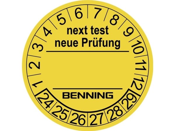 Benning gul folie selvklebende (Ø x L) 30 x 30 mm 300 stk
