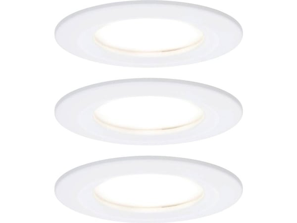 Paulmann 934.96, Innsunket spotlight, 3 ampuller, LED, 2700 K, 460 lm, Hvit
