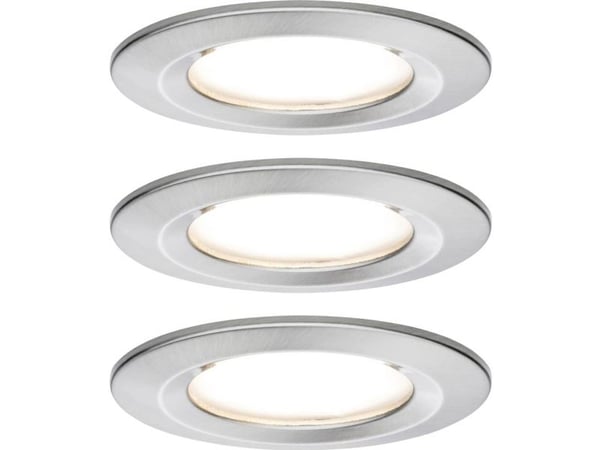 Paulmann 934.58, 3 ampuller, LED, 19,5 W, 650 lm, Metallisk