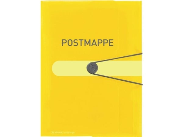 Herlitz - 3-fliksmappe - for A4 (210 x 297 mm) - transparent gul