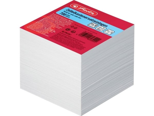 Herlitz 1603000, kvadratisk, hvit, papir, 90 mm, 90 mm, 700 ark