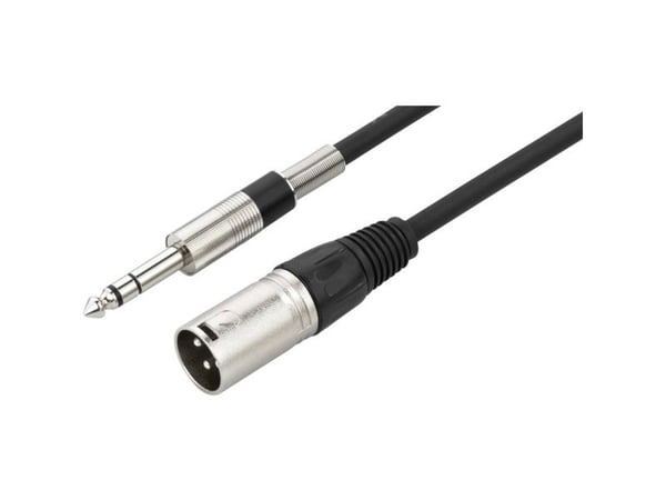 Monacor MEL-202/SW XLR Kabel [1x XLR-stik - 1x Jackstik 6,3 mm (stereo)] 2 m Sort