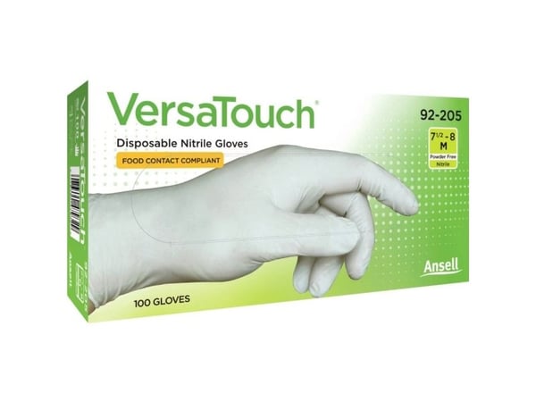 Ansell VersaTouch 92205080 nitril engangshansker 100 stk str. M (7,5–8) EN 21420:2020