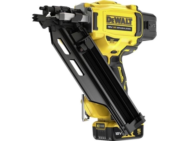 DeWALT DCN930P2-QW, Spikpistol, Vinklat magasin, Gul, 2 skott/min, Batteri, 5 Ah