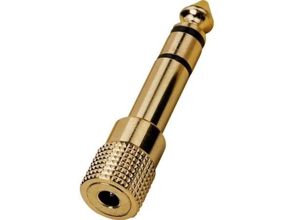 Monacor HA-37G audioadapter [1x Jackplugg 6,3 mm - 1x Jack-tilkobling 3,5 mm]