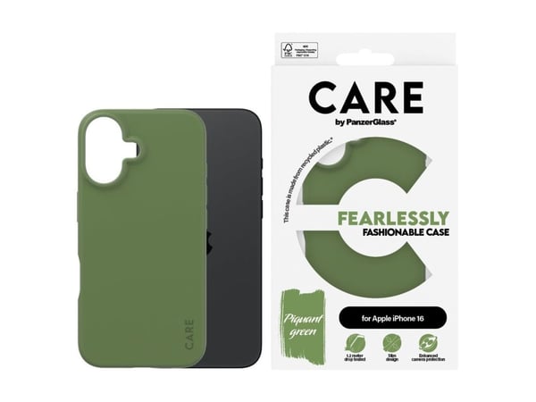 PanzerGlass CARE™ by ® Case Green iPhone 16, Suojus, Apple, Apple - iPhone 16, Vihreä