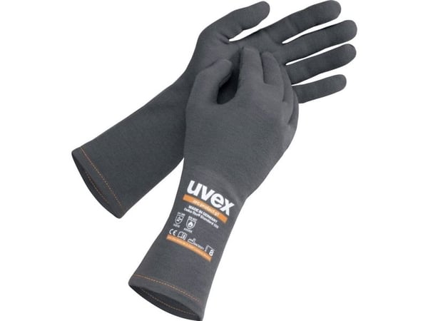 Uvex 60838, Isolerende hansker, Grå, Ildbestandig, Akryl, Bomull, Stoff