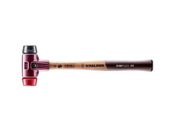 Halder SIMPLEX 3026.030 gummihammer ergonomisk grep hard/middelshard 345 g 295 mm 1 stk
