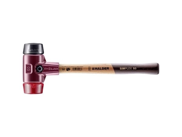 Halder SIMPLEX 3026.050 gummihammer ergonomisk grep, hard, middels hard 1130 g 370 mm 1 stk