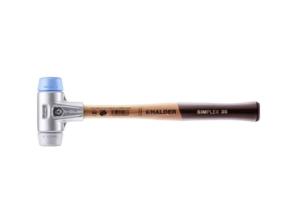 Halder SIMPLEX 3113.030 gummihammare, ergonomiskt grepp, medelhård mjuk, 185 g, 295 mm – 1 st