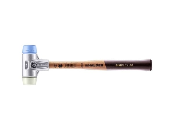 Halder SIMPLEX 3118.030 gummihammer, ergonomisk grep, hard, myk, 205 g, 295 mm, 1 stk