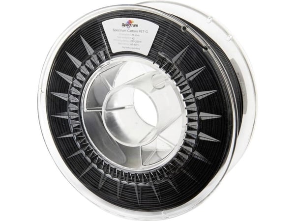 Spectrum Filaments 80468 PET-G Carbon filament PETG-kompound, matt 1,75 mm 1000 g sort – carbon (1 stk)