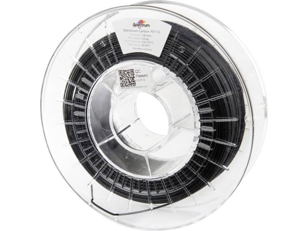 Spectrum Filaments PET-G Carbon (karbonfiberforsterket) matt 1,75 mm 500 g svart 80467 – 1 stk