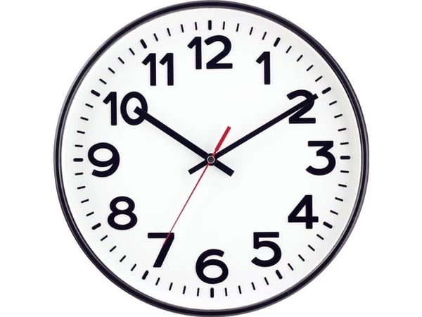 EUROTIME 53820-05 radioveggur 30 cm svart